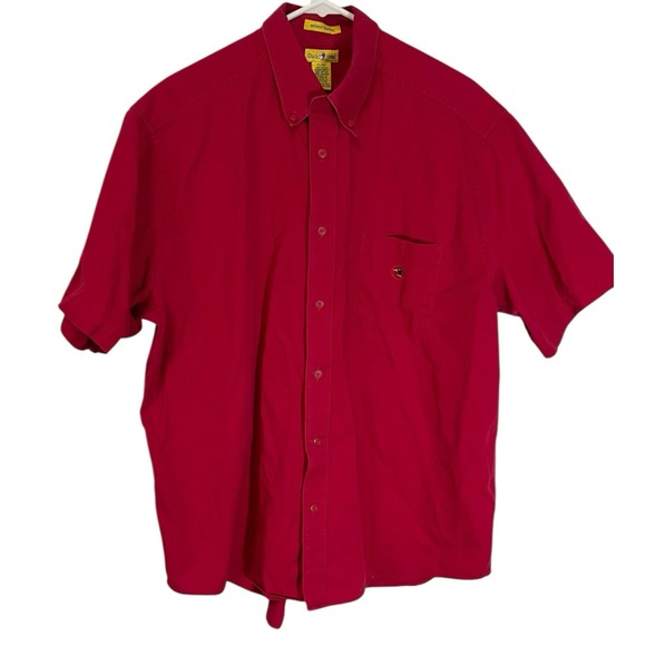 Duck Head Other - Duck Head XL Red Short Sleeve Button Down Shirt Wrinkle Resistant Prep Americana
